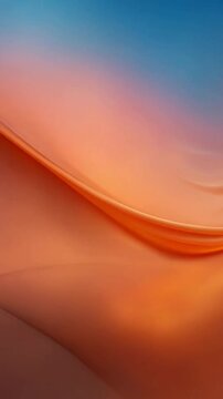 Smooth and flowing abstract background animation with elegant blue and orange gradient waves