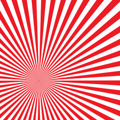 Fototapeta premium Red radial sunburst background retro rays vector illustration