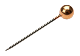 Single metal pushpin with round head