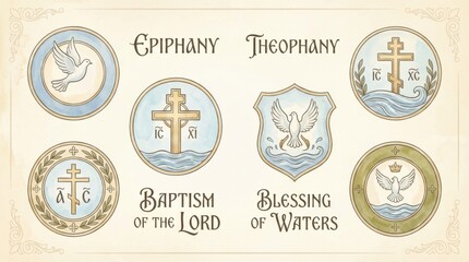 Soft Epiphanytheophany Eastern Orthodox Emblem
