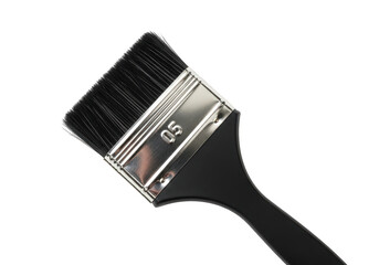 Black paint brush with metal ferrule