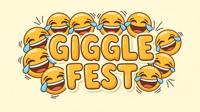 Laughing emojis giggle fest comedy.