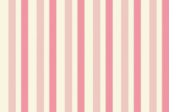 Rexual stripe textile fabric, pillow lines texture vertical. Sist seamless pattern background vector in old lace and red colors.