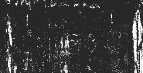 Worn black grunge texture. Weathered paper effect. White grainy texture on black background. Dust overlay textured. Grain noise particles. Torn graininess pattern. Vector illustration, EPS 10.