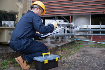 A skilled maintenance technician is planning repairs to the water pipes of the high-pressure water...