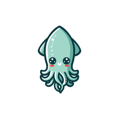 Squid vector logo template