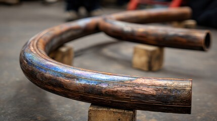 Footage capturing the dynamic process of forming variable arc bends with tools highlighting the adaptability and precision in crafting diverse profile shapes.