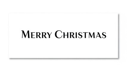 Merry Christmas Minimal Black Serif Typography on White Background