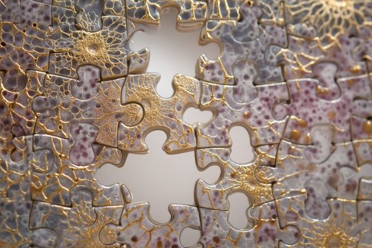 Neural and lymphatic integration portrayed as a puzzle coming together.