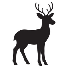 Fototapeta premium deer icon vector silhouette