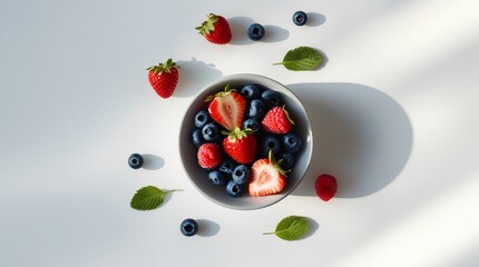 close up of  bowl of fresh fruit