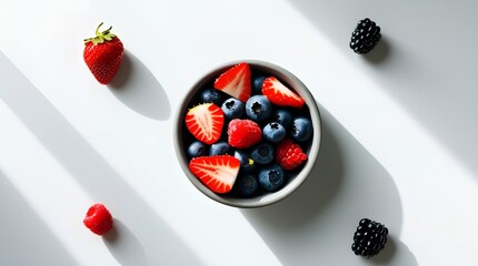close up of  bowl of fresh fruit