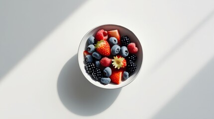 close up of  bowl of fresh fruit