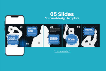 Future-Driven Carousel Design for Immersive Virtual Technology and Global Digital Innovation Trends!