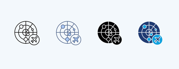 Aircraft Operation Multiple Icon Illustration Vector