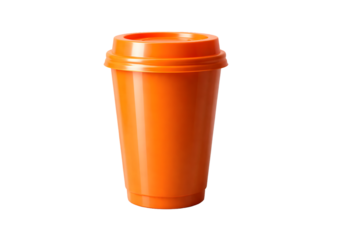 Glossy reusable plastic drink cup template for branding and cafe design