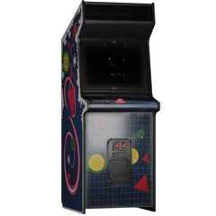 Retro arcade game with classic vintage style inspired by 80s and 90s gaming