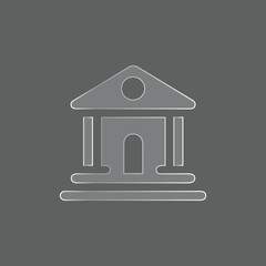 Bank Building Finance Icon Line Style