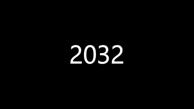 203 to2032text simple blur effect Animation Video