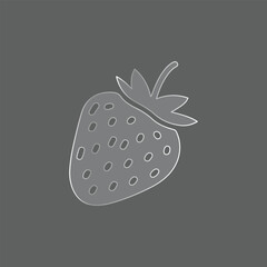 Strawberry Fruit Icon Line Style