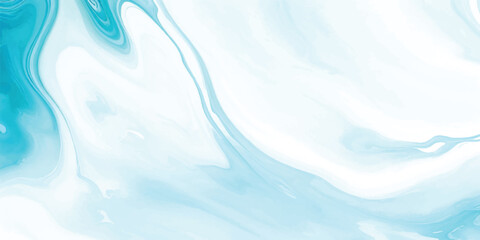 Seamless Teal & Cyan Marble Liquid Swirl Texture With Elegant Fluid Art Design with Soft Gradient Waves on White for Luxury Branding, Minimalist Web Headers & Contemporary Interior Decor