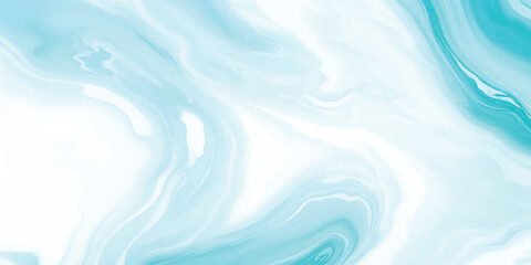 Fototapeta premium Seamless Teal & Cyan Marble Liquid Swirl Texture With Elegant Fluid Art Design with Soft Gradient Waves on White for Luxury Branding, Minimalist Web Headers & Contemporary Interior Decor