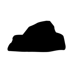 Silhouette of a rock formation