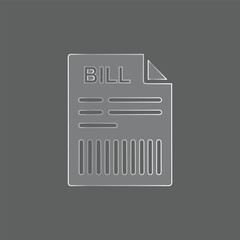 Billing Statement Document Icon Line Style
