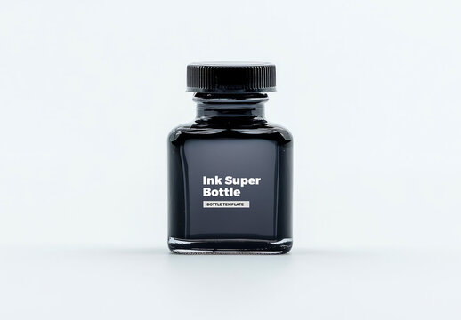 Ink Bottle Mockup Template