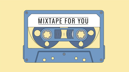 Fototapeta premium Retro Cassette Mixtape Design for Vintage Music Lovers