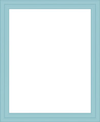 Obraz premium Blue Wooden Picture Frame 3x4 Mockup Isolated