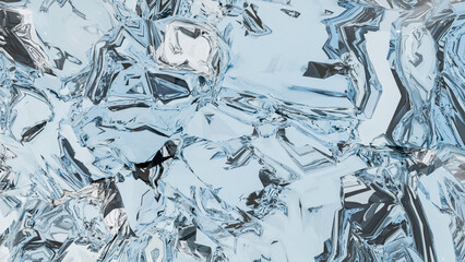 ice crystals on the water