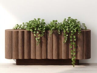 Wooden Planter with Greenery