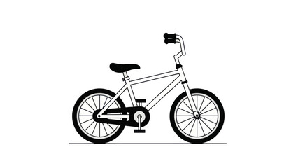 Fototapeta premium Simple black and white illustration of a BMX bicycle