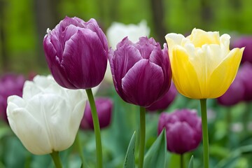 Colorful Tulip Blossoms