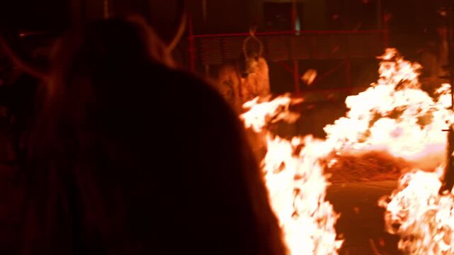 Krampus is a demonic being that accompanies the religious-folkloric figure. This tradition is linked to Christian mythology.