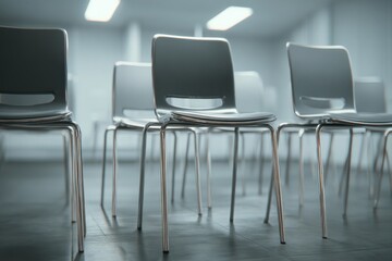 empty chairs in pandemic room