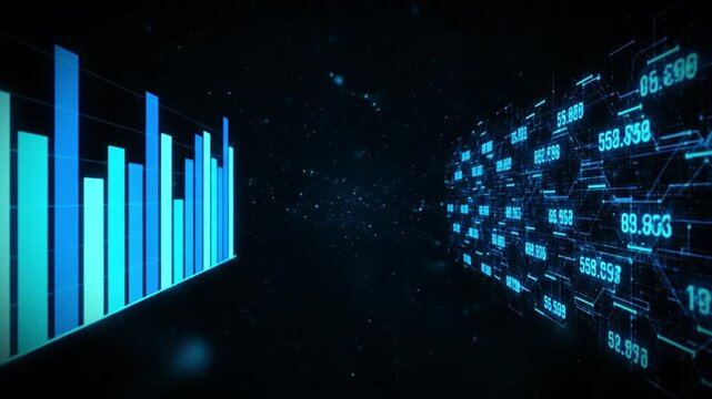 stock market graph footage