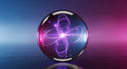 Cosmic Energy Sphere: A mesmerizing orb of radiant energy glows with celestial patterns, suggesting cosmic forces and scientific concepts. A captivating display of light, color, and science.