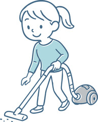 掃除機をかけている女性
A woman vacuuming