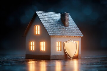 Protected Home Insurance Concept Illustration