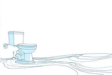 Continuous Line World Toilet Day Illustration