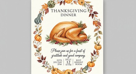 A festive bakery menu card with a vintage floral vector design for holidays and seasonal celebrations