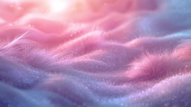 This video features an abstract landscape that resembles a stretch of fine fur or very soft fabric fibers with an elegant wave effect.