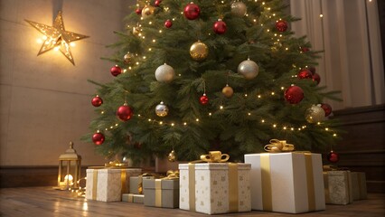 christmas tree with presents