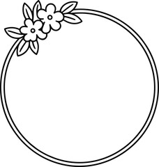 Obraz premium floral wreath SVG