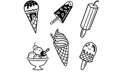 Delicious ice cream treats and sweet desserts