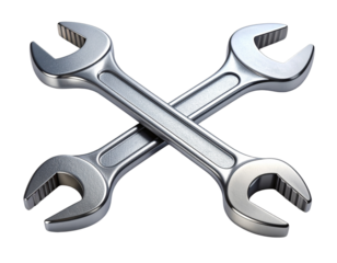  Metal Adjustable Spanner Tool Bundle, isolated on transparent background