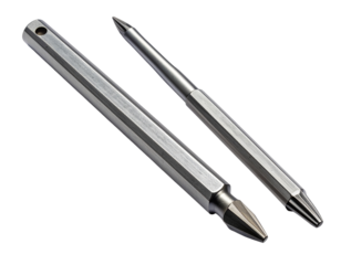  Precision Screwdriver Bits in Different Sizes, isolated on transparent background