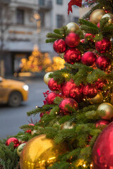 January 17, 2025, Russia, Moscow, New Year's decorations on Tverskaya Square